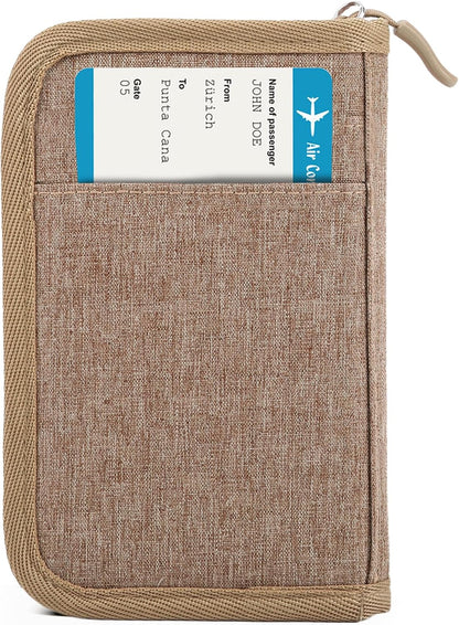Viral Vault Leather Passport Holder — Genuine Leather, RFID Blocking & Air Tag Holder