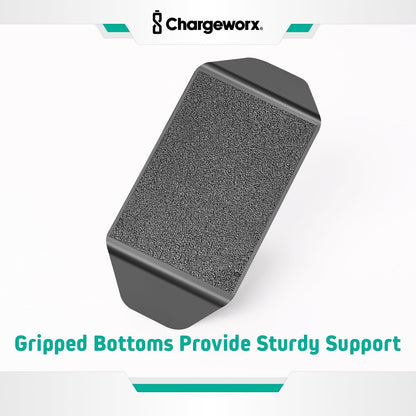 Viral Vault Magnetic Cable Holder — Weighted Base & 3 Magnetic Cable Clips
