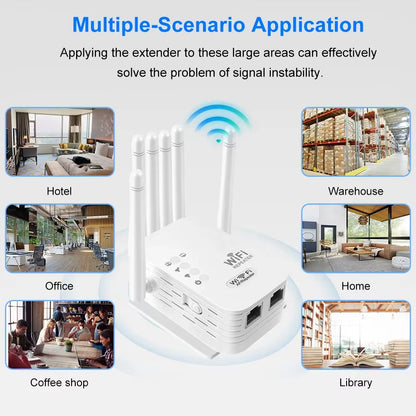 Kebidumei 1200Mbps Dual-Band Wireless WiFi Repeater and Signal Booster, 802.11ac Network Amplifier