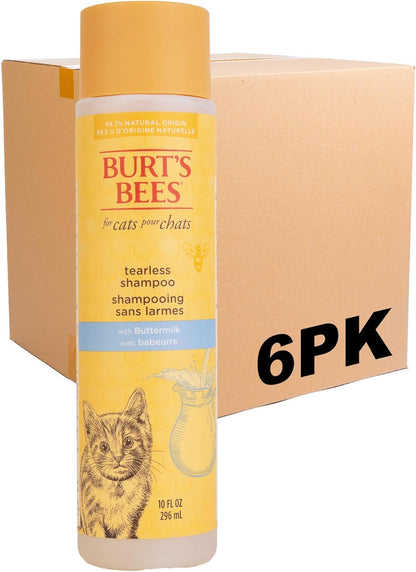 Burt'S Bees for Pets Tearless Kitten Shampoo with Buttermilk and Honey, 99% Natural Origin Gentle Cat Shampoo for Sensitive and Itchy Skin, Ph Balanced and Fragrance-Free, 10 Fl Oz
