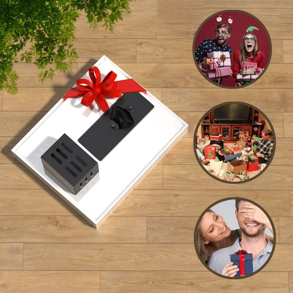 Magnetic Bottle Opener with Cap Catcher, Man Cave Accessories Removable Wall Mounted Beer Bottle Opener for Kitchen Fridge, Beer Gifts for Men (Black)