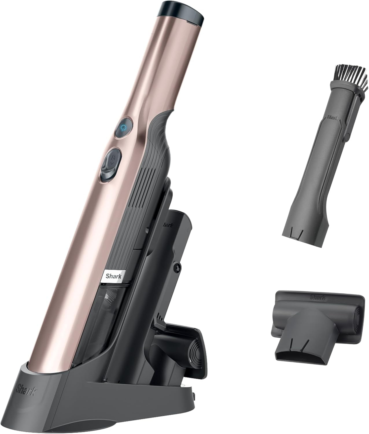 Shark WV201 WANDVAC Handheld Vacuum, Lightweight at 1.4 Pounds with Powerful Suction, Charging Dock, Single Touch Empty and Detachable Dust Cup,Graphite, Slate