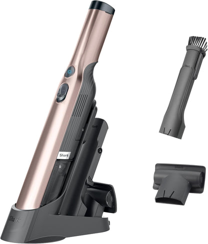 Shark WV201 WANDVAC Handheld Vacuum, Lightweight at 1.4 Pounds with Powerful Suction, Charging Dock, Single Touch Empty and Detachable Dust Cup,Graphite, Slate
