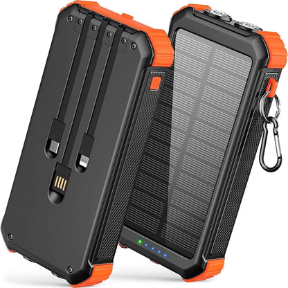 JIUMESS 26800Mah Solar Power Bank, USB Portable Solar Charger Compatible for Iphone, Android Phone