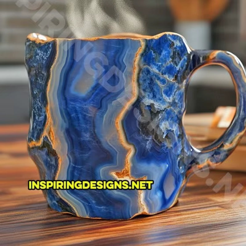 Mineral Crystal Coffee Mugs Resin Gift. Mineral Crystal Coffee Mugs Tumbler