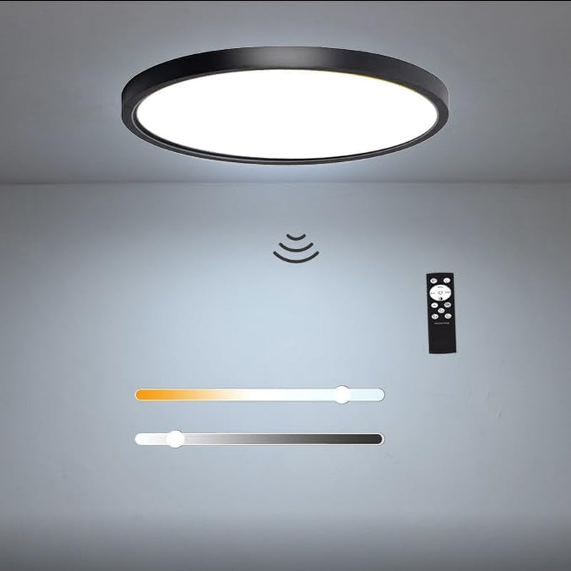 ZCHYLED 12-Inch Motion Sensor Ceiling Light – 2400LM Dimmable LED with Remote