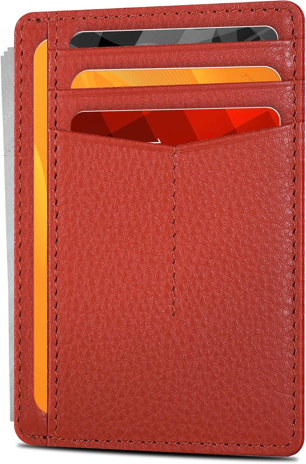 Viral Vault Slim Leather Wallet — Minimalist RFID-Blocking Front Pocket Card Holder
