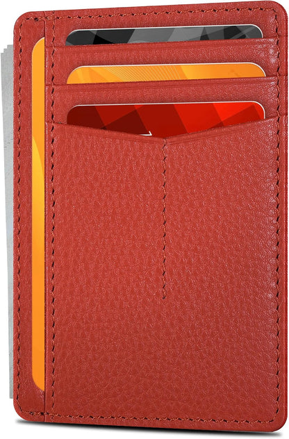 Viral Vault Slim Leather Wallet — Minimalist RFID-Blocking Front Pocket Card Holder