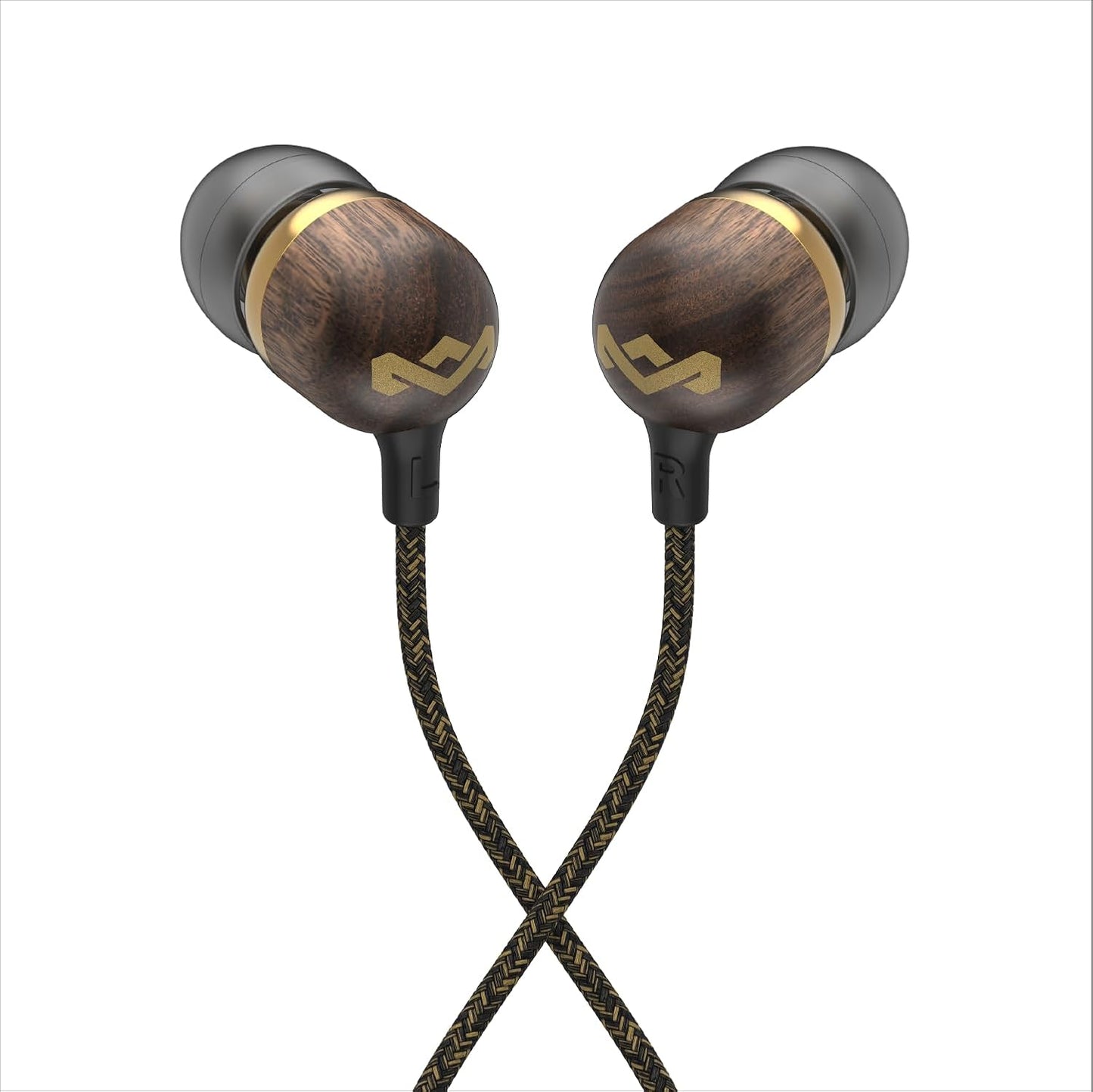 House of Marley Smile Jamaica: Wired Earphones with Microphone, Noise Isolating Design, and Sustainable Materials, Brass