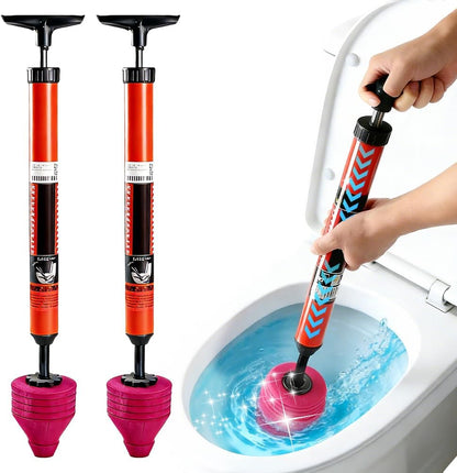 High Pressure Toilet Unblock a Shot, Toilet Plunger Clog Remover Tool, Toilet Pipe Plunger Drain Clog Remover Sink Plunger Kit Plumbing Tool for Sink Bathroom Kitchen Bathtub Clogged Pipe (1 Pack)