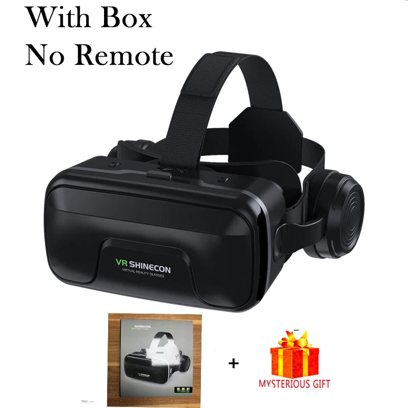 Shinecon VR Glasses 3D Headset Virtual Reality Devices Helmet Viar Lenses Goggle Smartphone Cell Phone Smart Games Mobile Viewer