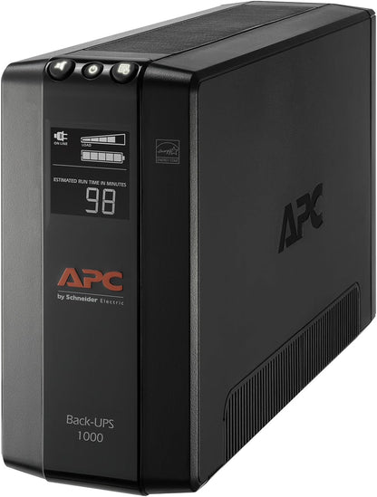APC Back-Ups Pro 850VA UPS, 510W Battery Backup & Surge Protector, AVR, 8 Outlets (NEMA 5-15R), LCD Display, BX850M Uninterruptible Power Supply for Computers, Wi-Fi Routers, Home Office Electronics