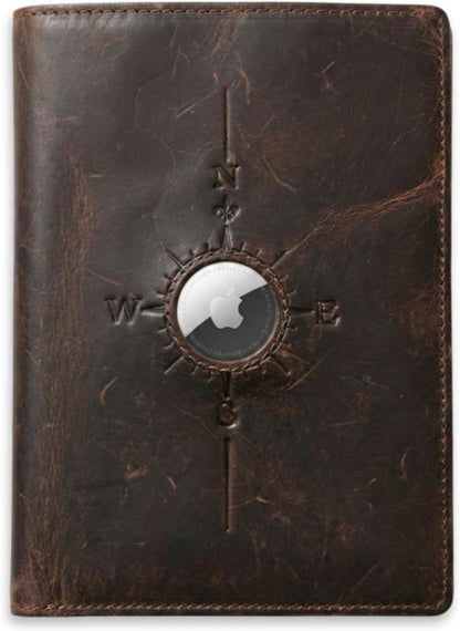  Viral Vault Leather Passport Holder — Genuine Leather, RFID Blocking & Air Tag Holder