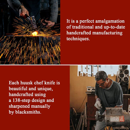 Meat Cleaver Knife, Hand Forged Butcher Knife for Meat Cutting, Full Tang Viking Knife with Sheath, Japanese Chef Knives for Kitchen, Outdoor Cooking, Camping, BBQ, Gift for Man and Women