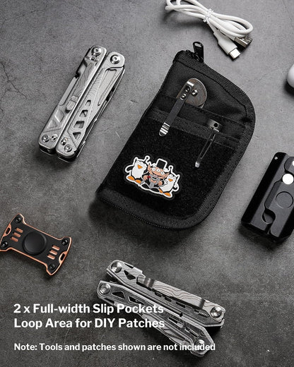 Viral Vault VE10 Compact EDC Organizer Pouch — 500D Fabric, YKK Zipper & Multi-Pocket Storage