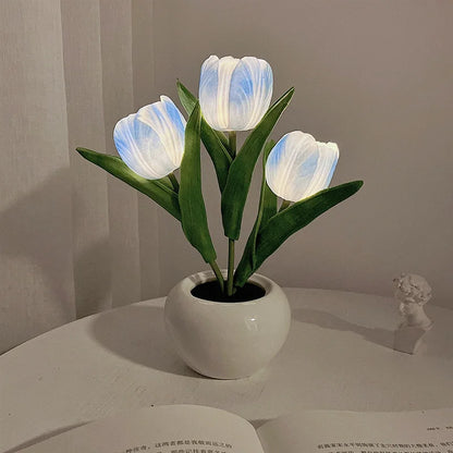 Vault Bloom™ LED Tulip Lamp Night Simulation Flower Atmosphere Desk Light Room Table Decoration Lamp Gift for Girl Friend
