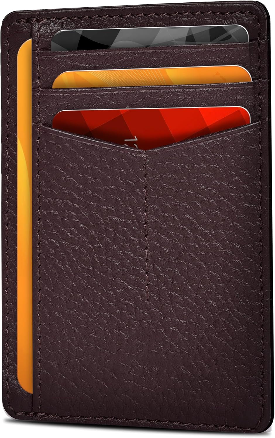 Viral Vault Slim Leather Wallet — Minimalist RFID-Blocking Front Pocket Card Holder