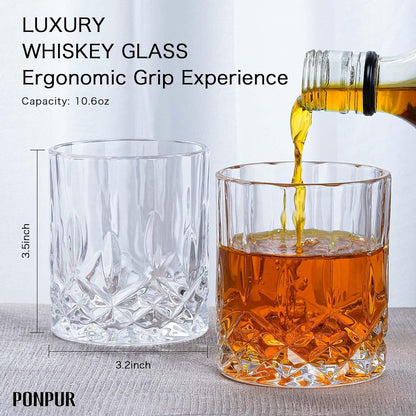 Gift Whiskey Decanter Set with 2 Glasses, Unique Cool Dad Birthday Gift from Daughter Son, Best Christmas Retirement Present for Man Father
