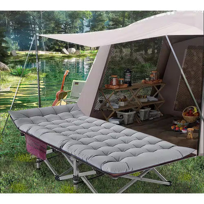 Folding Camping Cot for Adults and Kids,Folding Guest Bed Cot,Sleeping Cot Folding Bed W/ 2 Sided Mattress and Carry Bag