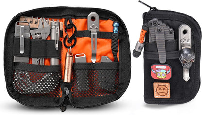 Viral Vault VE10 Compact EDC Organizer Pouch — 500D Fabric, YKK Zipper & Multi-Pocket Storage