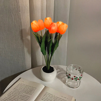 Vault Bloom™ LED Tulip Lamp Night Simulation Flower Atmosphere Desk Light Room Table Decoration Lamp Gift for Girl Friend