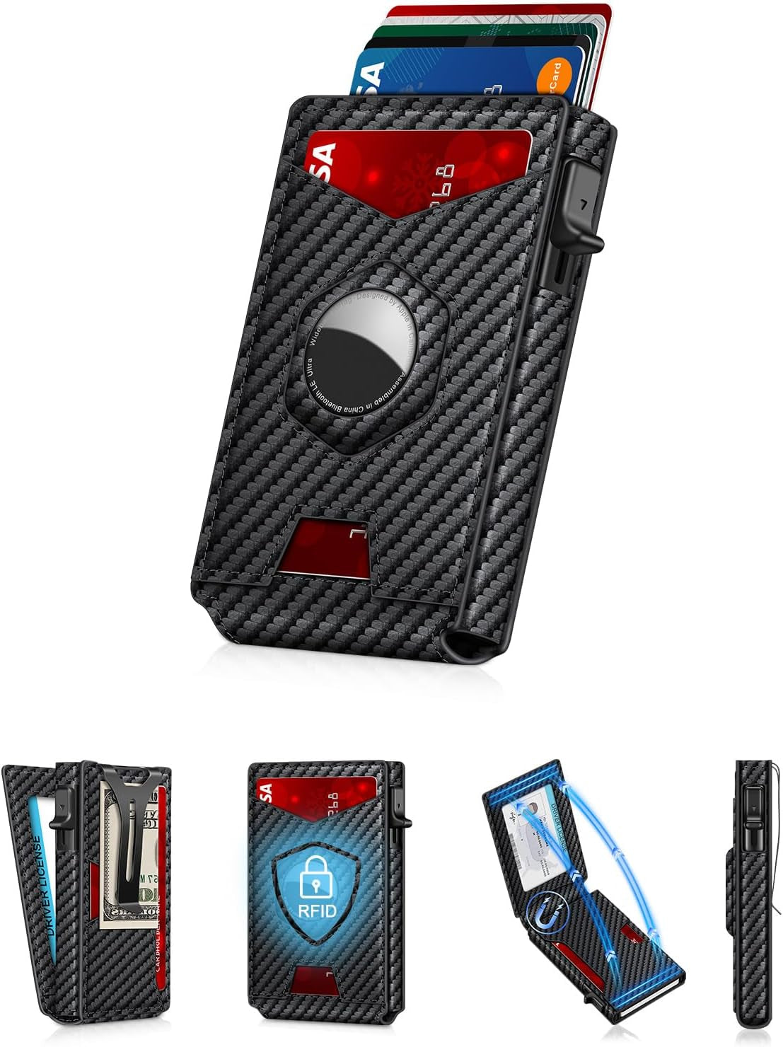 Viral Vault SmartTrack Pop-Up Wallet — RFID Protection & Air Tag Holder