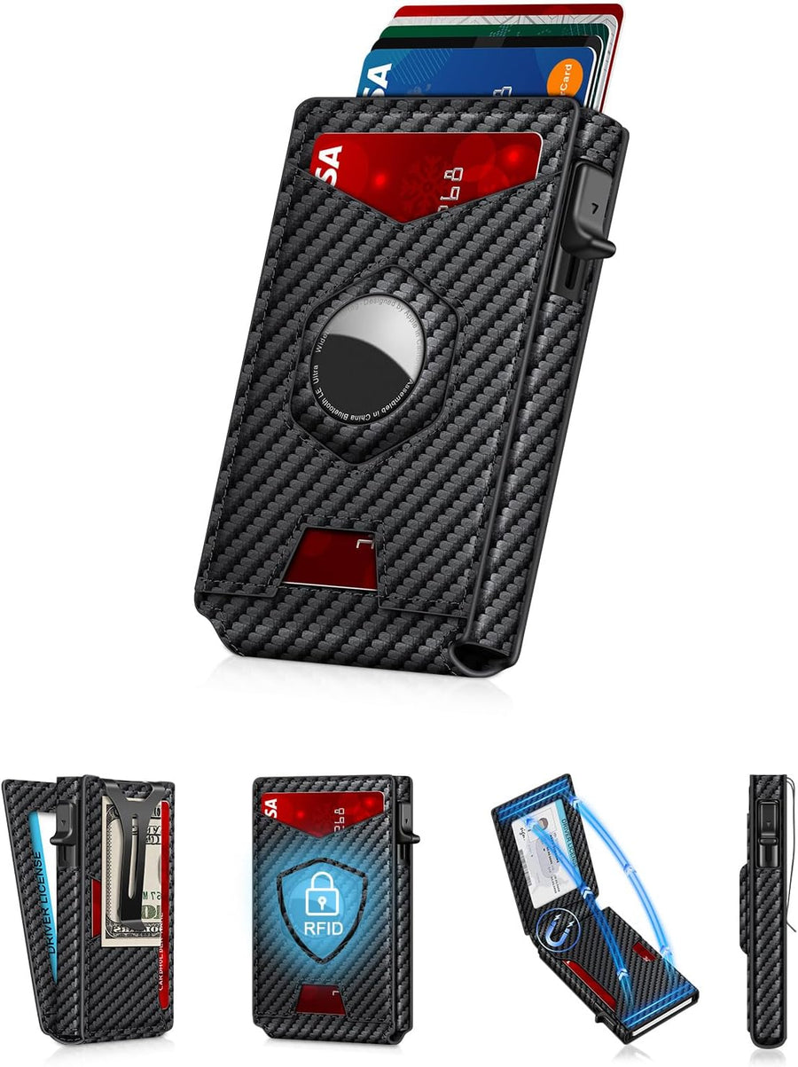 Viral Vault SmartTrack Pop-Up Wallet — RFID Protection & Air Tag Holder
