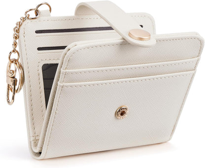 Slim RFID-Blocking Wallet with Zipper Coin Pocket & Keychain