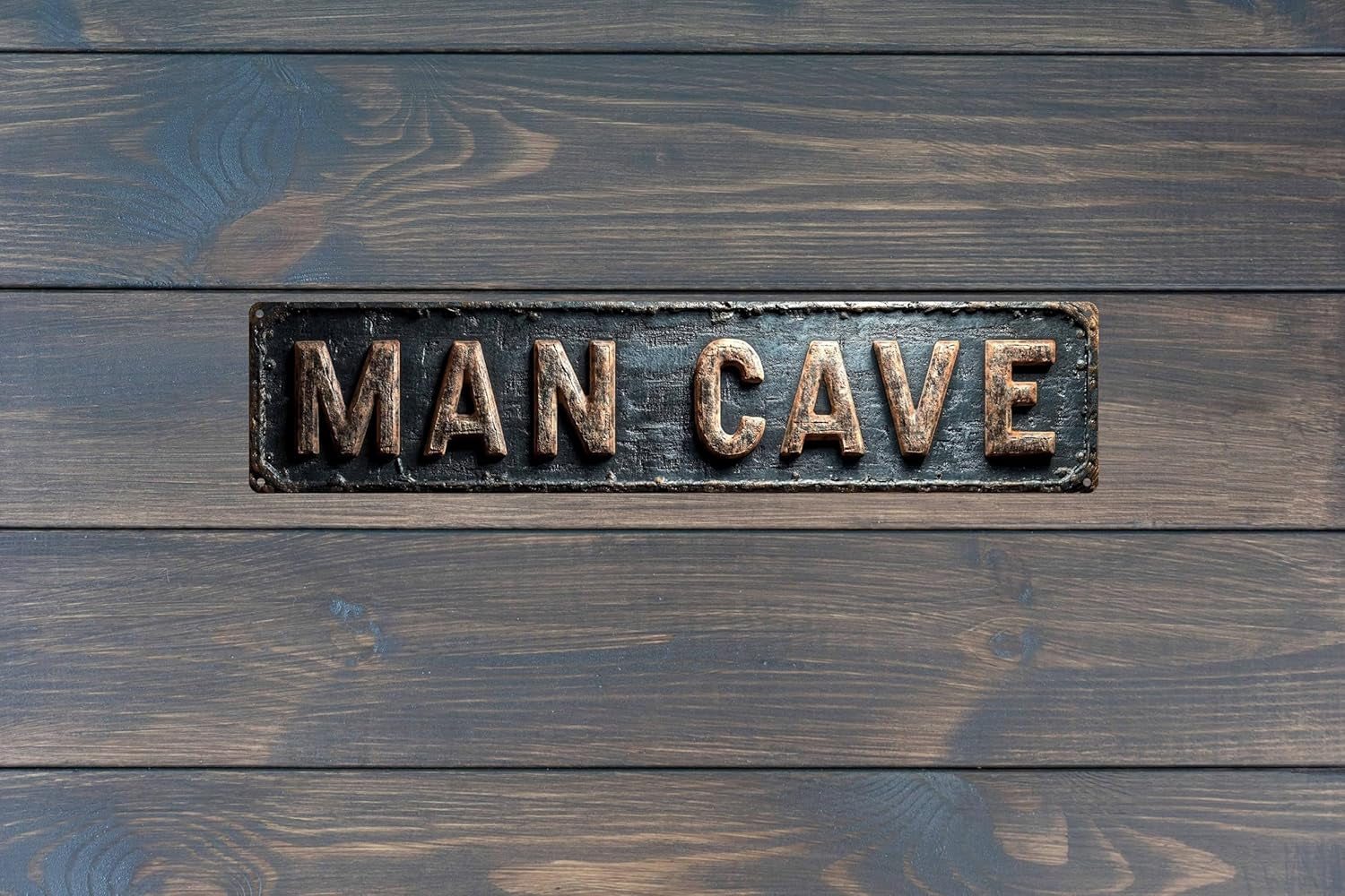 Vintage Tin MAN CAVE Sign Retro Metal Sign,Suitable for Home, Cafe, Club, Bar, Garage, Gym, Restaurant Plaque 4X16 Inch