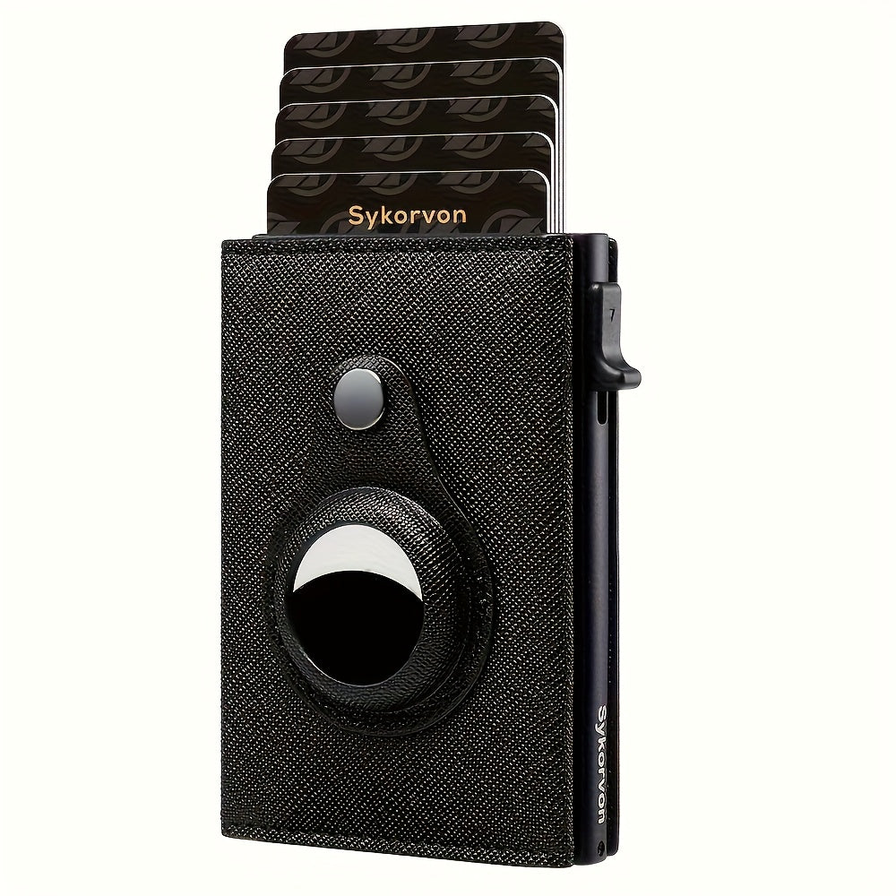 Viral Vault SmartTrack RFID Wallet — Slim Pop-Up Card Holder with AirTag Holder