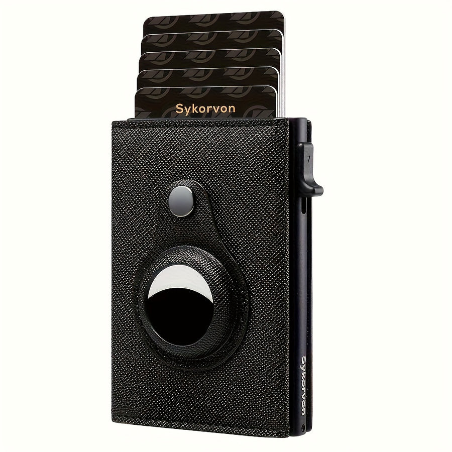 Viral Vault SmartTrack RFID Wallet — Slim Pop-Up Card Holder with AirTag Holder