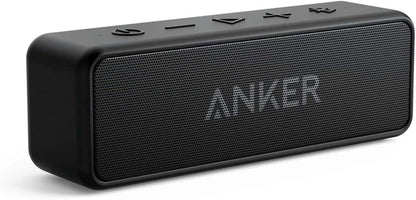 Anker Soundcore 2 Portable Bluetooth Speaker with Stereo Sound, Bluetooth 5, Bassup, IPX7 Waterproof, 24-Hour Playtime, Wireless Stereo Pairing, Speaker for Home, Outdoors, Travel