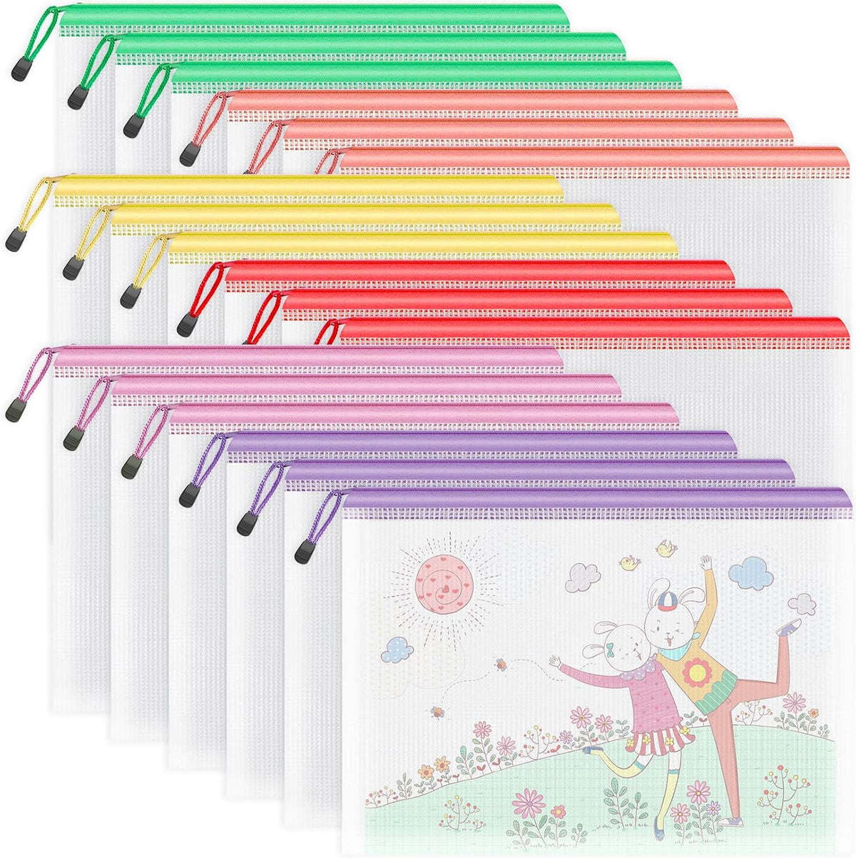 18-Pack Clear PVC Zipper Storage Bags – Large Reusable Organizer Pouches