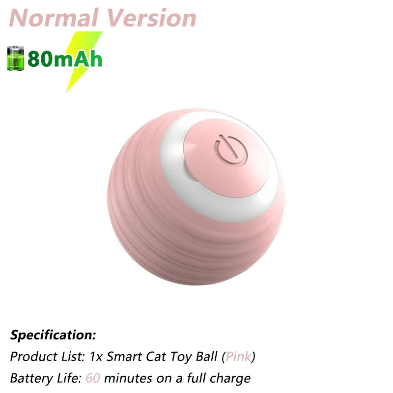 Vault Pet Finds™ Smart Interactive Rolling Cat Ball Cat Interactive Ball Electric Automatic Rolling Ball Smart Toys for Cats Smart Cat Toy Rotating Ball Cat Game Accessories
