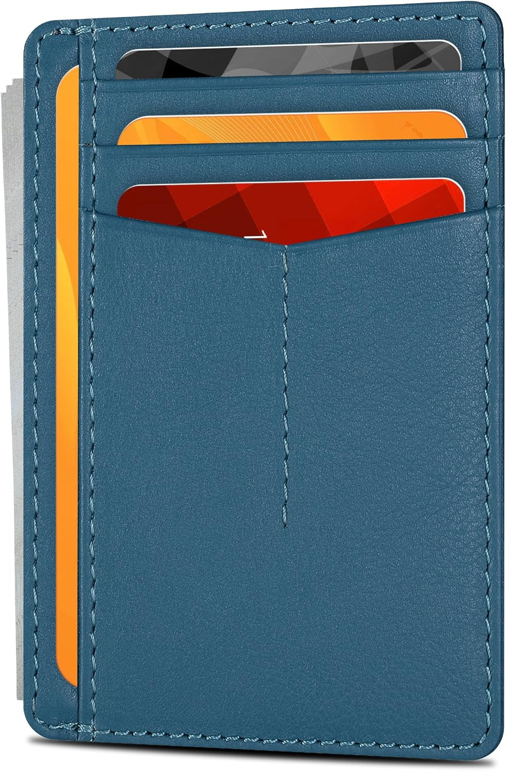 Viral Vault Slim Leather Wallet — Minimalist RFID-Blocking Front Pocket Card Holder