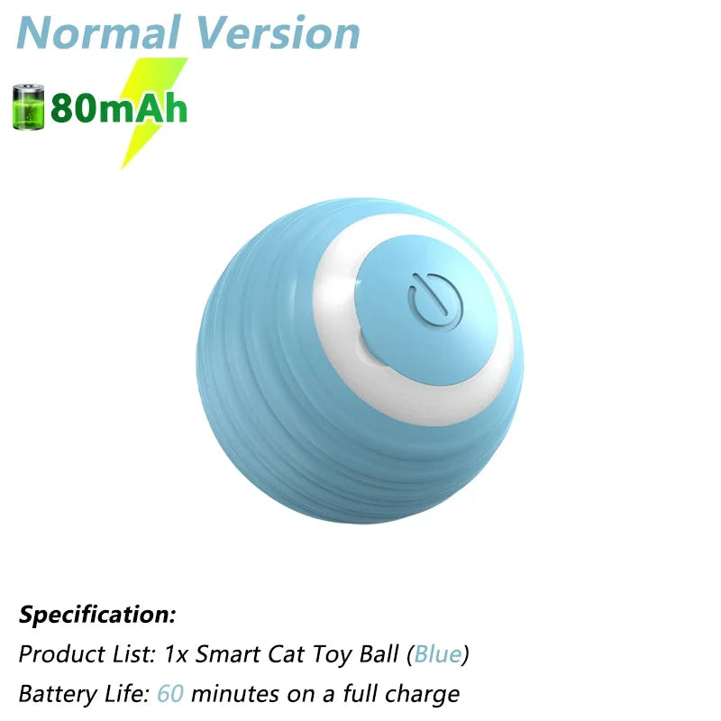 Vault Pet Finds™ Smart Interactive Rolling Cat Ball Cat Interactive Ball Electric Automatic Rolling Ball Smart Toys for Cats Smart Cat Toy Rotating Ball Cat Game Accessories