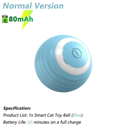 Vault Pet Finds™ Smart Interactive Rolling Cat Ball Cat Interactive Ball Electric Automatic Rolling Ball Smart Toys for Cats Smart Cat Toy Rotating Ball Cat Game Accessories