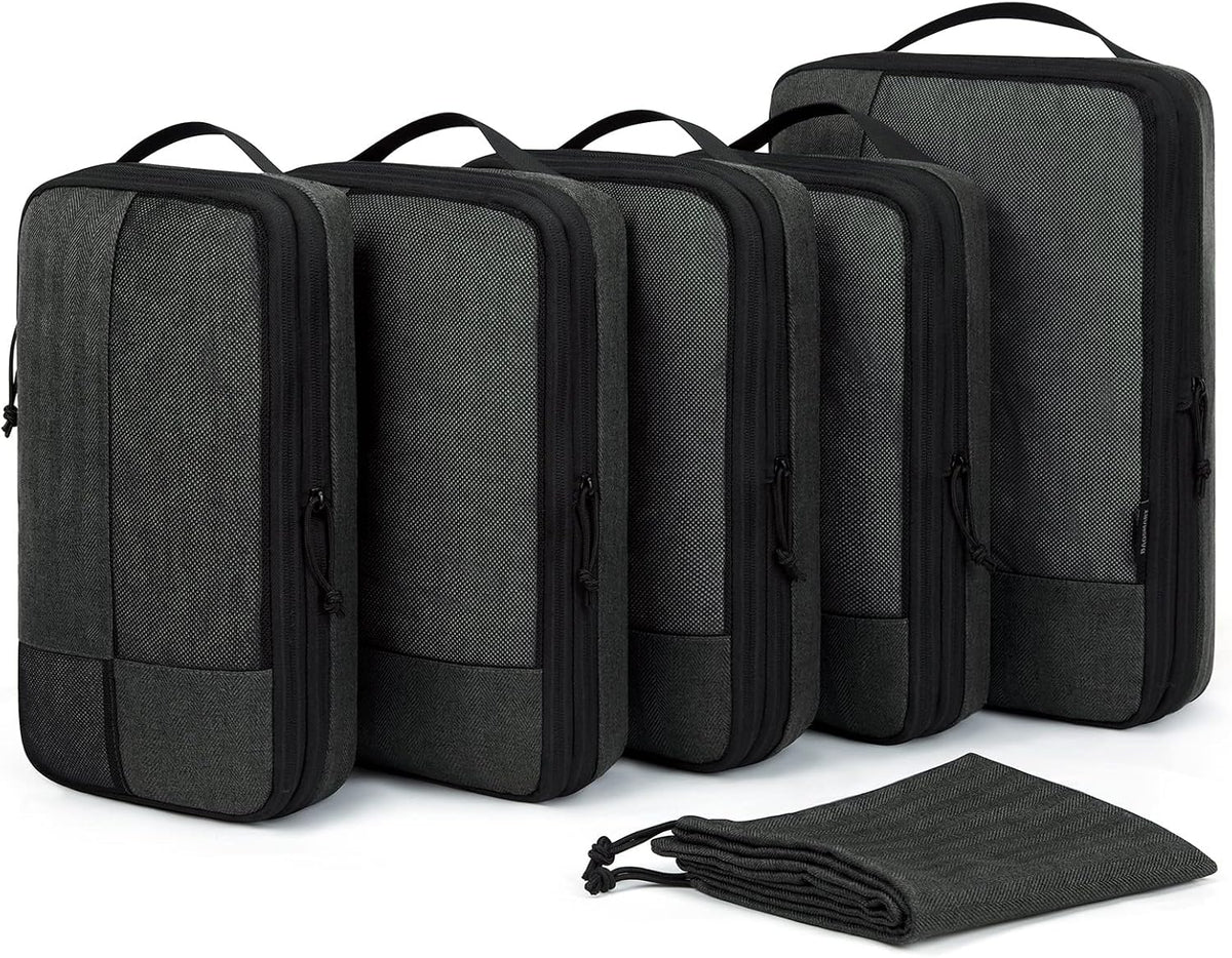 6-Piece Compression Packing Cubes Set – Space-Saving Travel Organizers