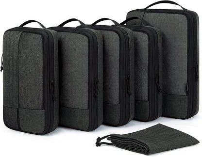 6-Piece Compression Packing Cubes Set – Space-Saving Travel Organizers