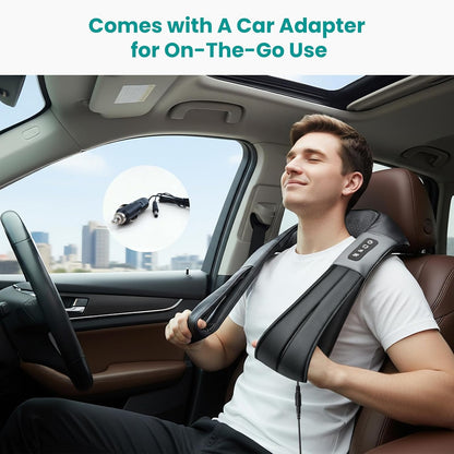 Nekteck Shiatsu Neck Massager with Heat for Pain Relief Deep Tissue, 2026 Upgraded 3D Back Shoulder Kneading Massage Pillow, Body Muscle Relaxation Tools Gifts for Him Her, Black (NOT Cordless)