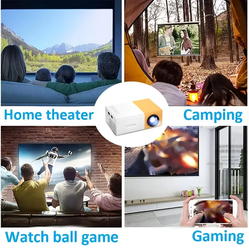 Powerful Native HD Mini Projector Portable Home Theater Projectors Supports HDMI USB Connection
