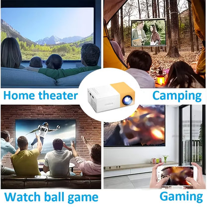Powerful Native HD Mini Projector Portable Home Theater Projectors Supports HDMI USB Connection