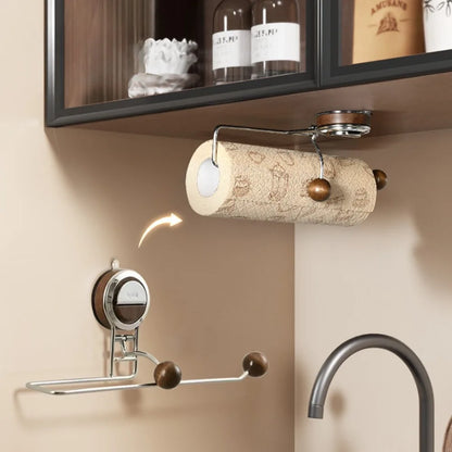 Suction Cup Kitchen Paper Towel Holder Stainless Steel Toilet Paper Holder Tissue Hanger Roll Holder for Bathroom Accessories