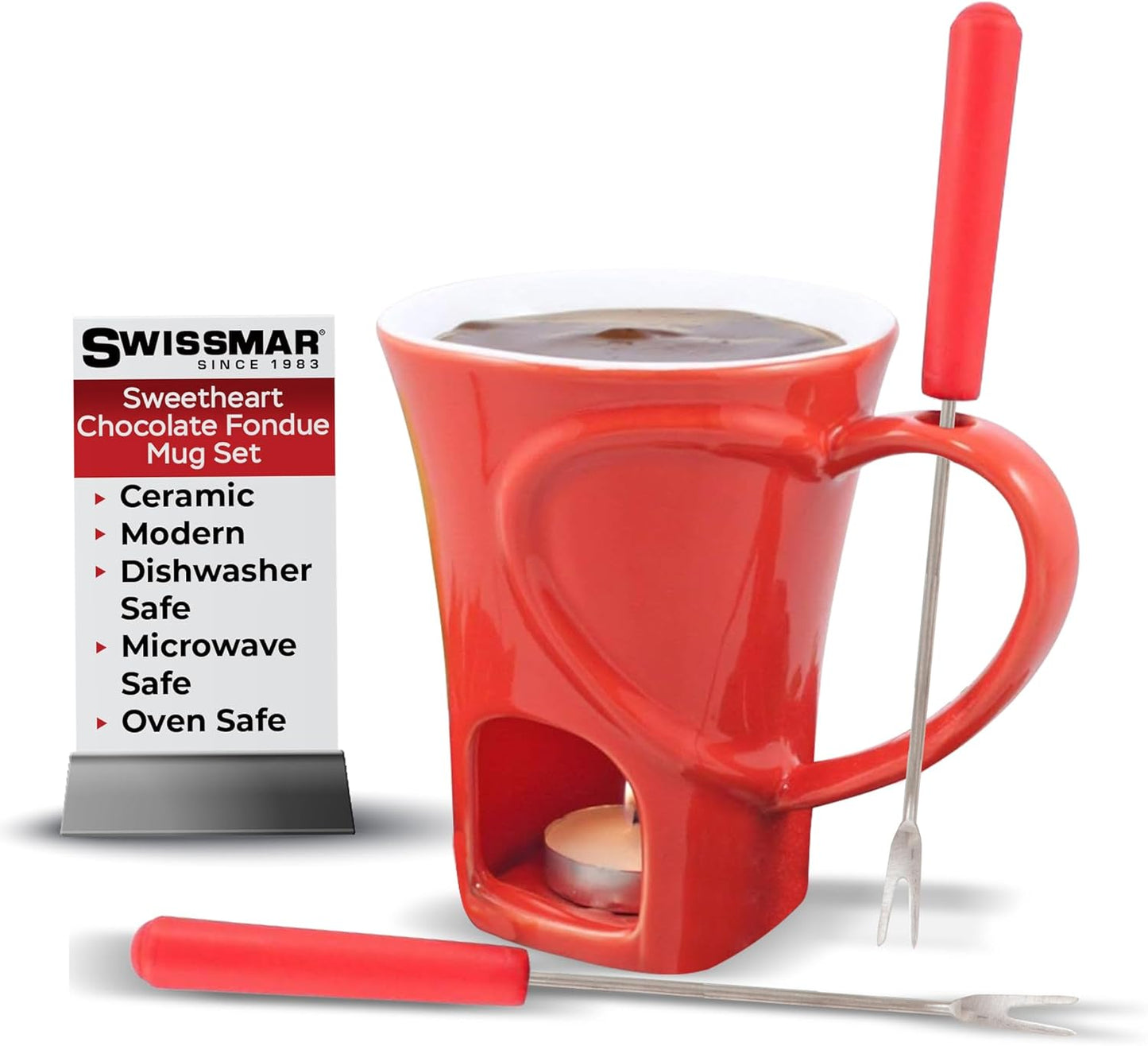 Swissmar F12064 4-Piece Nostalgia Chocolate Fondue Mug Set