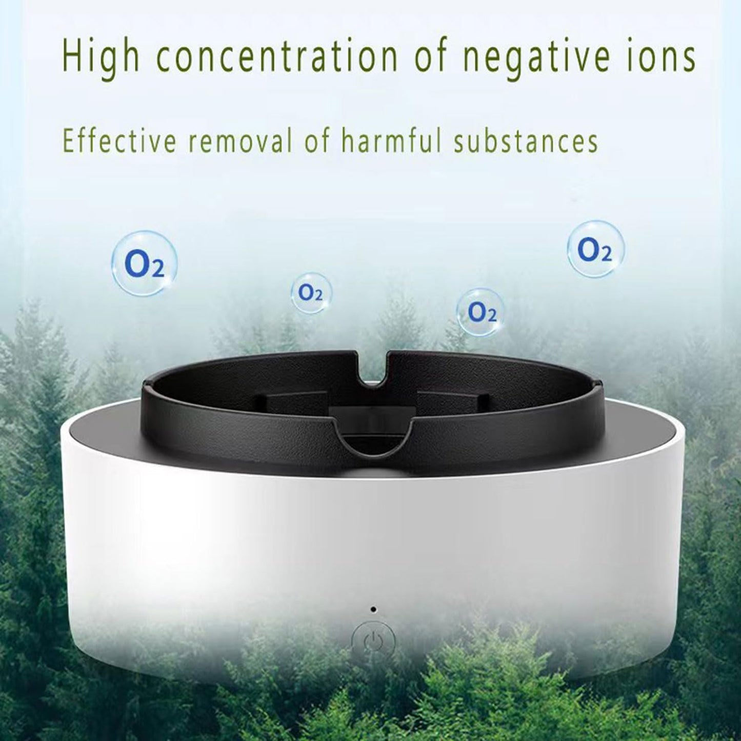 2 in 1 Multifunctional Indoor Smokeless Ashtray, 360 °Surround Suction Intelligent Air Purifier Ashtray, Indoor Household Car Intelligent Ashtray ((Grey)