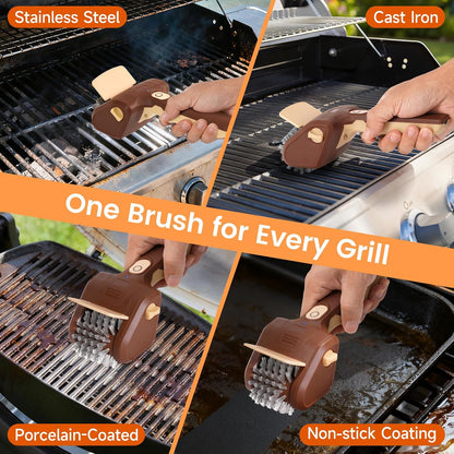 Electric Grill Brush, Cordless Rechargeable BBQ Cleaner with 700 RPM Power