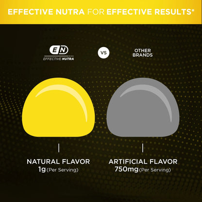 Effective Nutra Creatine Gummies for Men & Women - Creatine Monohydrate Gummies for Strength, Muscle, Energy - Natural Lemon Flavor (90Ct)