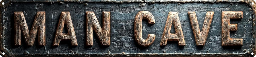 Vintage Tin MAN CAVE Sign Retro Metal Sign,Suitable for Home, Cafe, Club, Bar, Garage, Gym, Restaurant Plaque 4X16 Inch