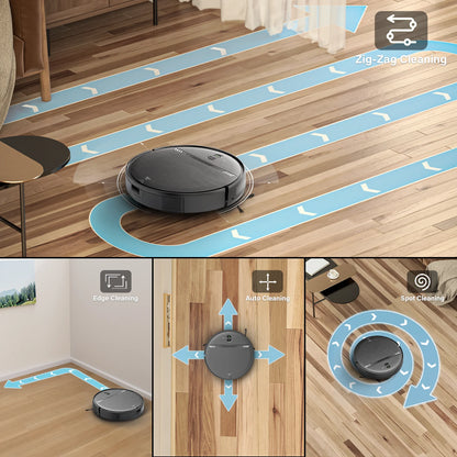 GOOVI Robot Vacuum Cleaner, Robot Vacuum Mop Combo, with Alexa/Wifi/App Connection, for Pet Hair, Hard Floor