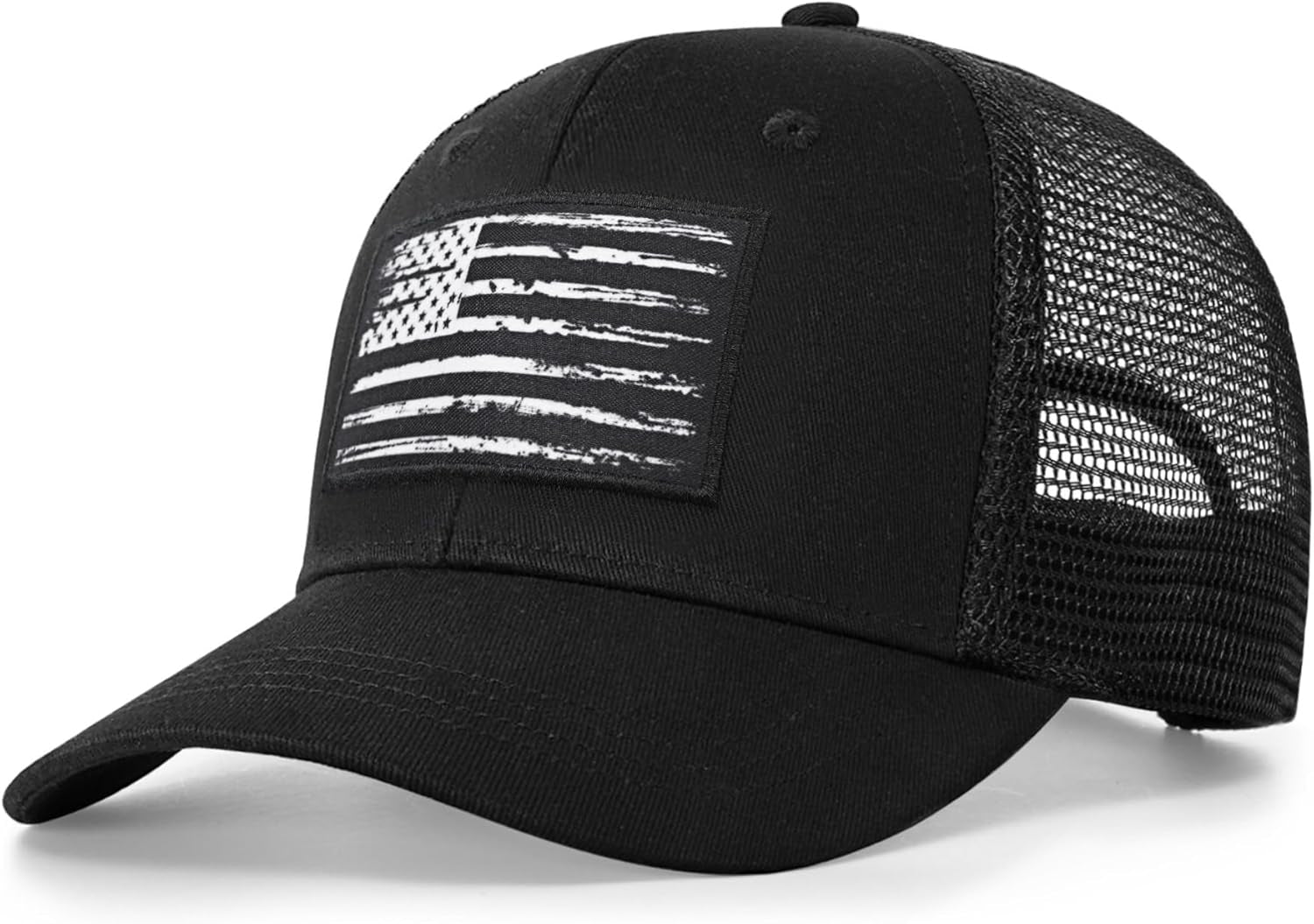 American Fish Flag Trucker Hat, Fishing Gifts for Men, Snapback Fishing Hat Perfect for Fishing and Daily Use